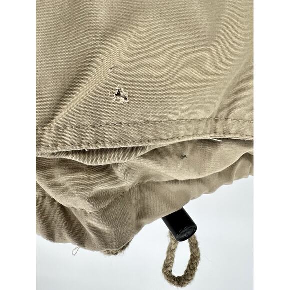 Vintage 90s CABELA'S Premier Northern GOOSE DOWN XL Tan Parka HUNTING hooded - Picture 4 of 16